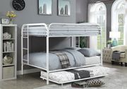Full-full white metal kids bunk bed by Furniture of America additional picture 5