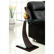 Dark walnut contemporary side table by Furniture of America additional picture 2