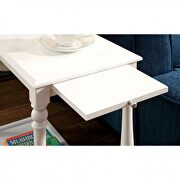 White transitional side table by Furniture of America additional picture 2