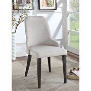 Beige padded fabric upholstery transitional chair by Furniture of America additional picture 2