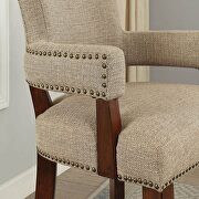 Light brown fabric upholstery contemporary counter ht. chair by Furniture of America additional picture 2