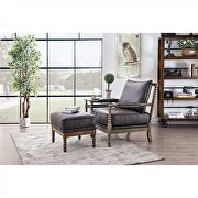 Warm gray transitional accent chair by Furniture of America additional picture 2