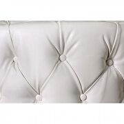 White bonded leather contemporary ottoman additional photo 2 of 2
