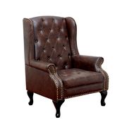 Rustic Brown Traditional Accent Chair by Furniture of America additional picture 3