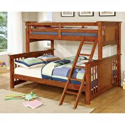 Twin xl/queen bunk bed in oak finish by Furniture of America additional picture 2