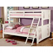 Twin xl/queen bunk bed in white finish by Furniture of America additional picture 2