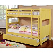 Solid wood bunk bed in yellow finish by Furniture of America additional picture 3