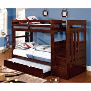 Twin/twin bunk bed in dark walnut finish by Furniture of America additional picture 4