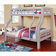 Twin/full bunk bed in gray finish by Furniture of America additional picture 2