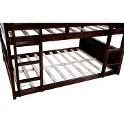 3-tiered full bunk bed in dark walnut finish by Furniture of America additional picture 2