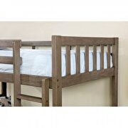 Wire-brushed warm gray finish transitional twin/twin bunk bed by Furniture of America additional picture 4