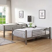 Metallic gold  steel construction twin triple decker bed by Furniture of America additional picture 2