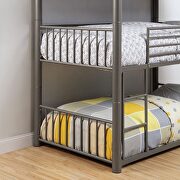 Metallic gold  steel construction twin triple decker bed by Furniture of America additional picture 4