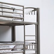 Metallic gold  steel construction twin triple decker bed by Furniture of America additional picture 5