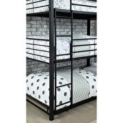 Sand black full metal construction triple tiered twin bunk bed by Furniture of America additional picture 2