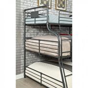 Antique black full metal construction twin/full/queen bunk bed by Furniture of America additional picture 2