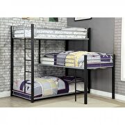 Sand black full metal construction twin triple decker bed by Furniture of America additional picture 2