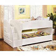 Arch design side panels bunk bed in white finish by Furniture of America additional picture 2