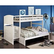 Multi-functional twin/full bunk bed in white finish by Furniture of America additional picture 2