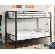 Twin/twin bunk bed in black finish by Furniture of America additional picture 3