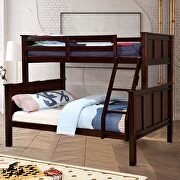 Twin/twin bunk bed in dark walnut finish by Furniture of America additional picture 2