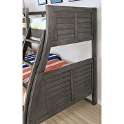 Gray plank style construction twin/full bunk bed additional photo 3 of 2