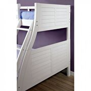 White plank style construction twin/full bunk bed by Furniture of America additional picture 3