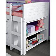 White sturdy construction twin loft bed set additional photo 3 of 2