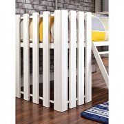 House design twin bunk kids bed in white/ gray finish by Furniture of America additional picture 2
