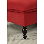 Red fabric upholstery contemporary bench by Furniture of America additional picture 2
