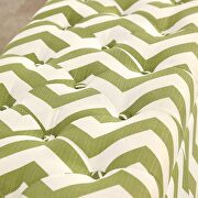 Green chevron printed fabric storage ottoman by Furniture of America additional picture 3