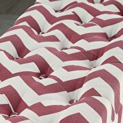 Red chevron printed fabric storage ottoman by Furniture of America additional picture 4