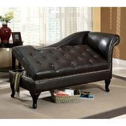 Black Contemporary Storage Chaise by Furniture of America additional picture 2
