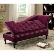 Red Violet Contemporary Storage Chaise by Furniture of America additional picture 2