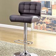 Gray leatherette contemporary bar stool by Furniture of America additional picture 2