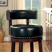 Dark Oak/Black  Contemporary Bar Stool by Furniture of America additional picture 2