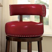 Dark Oak/Red  Contemporary Bar Stool by Furniture of America additional picture 2