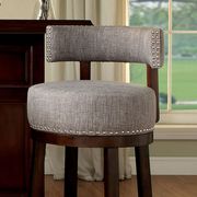 Dark Oak/Light Gray Contemporary 24-inch Bar Stool by Furniture of America additional picture 2