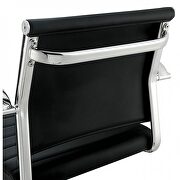Black leatherette contemporary bar stool additional photo 2 of 3