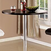 Black round top contemporary bar table by Furniture of America additional picture 2