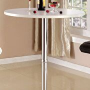 White round top contemporary bar table by Furniture of America additional picture 2