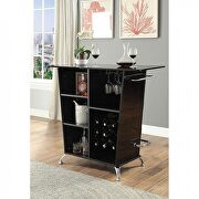 Black/ chrome contemporary bar table by Furniture of America additional picture 5
