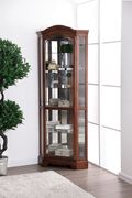 Oak contemporary corner cabinet by Furniture of America additional picture 6