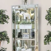Silver contemporary curio cabinet by Furniture of America additional picture 2