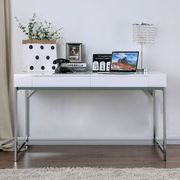 White/chrome transitional computer desk by Furniture of America additional picture 4