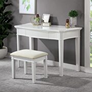White/ivory transitional vanity w/ stool additional photo 2 of 3