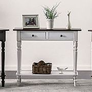 White transitional desk / side console table by Furniture of America additional picture 3