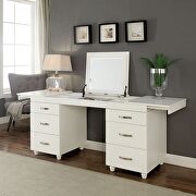 White finish contemporary vanity desk by Furniture of America additional picture 3