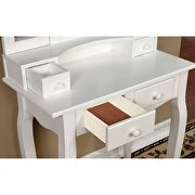 White finish transitional vanity w/ stool by Furniture of America additional picture 2