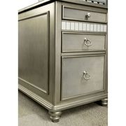 Mirrored accents / gray contemporary writing desk by Furniture of America additional picture 4